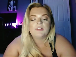 ASHEMALETUBE @ A Blonde And Overweight Transgender Woman Displays Her Genitals